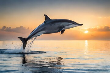 Wall Mural - dolphin jumping out of the water