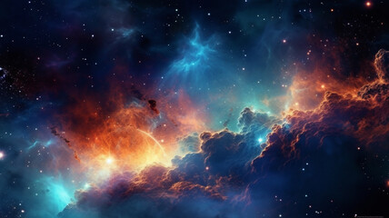 Wall Mural - galaxy, space and dust cloud in dark sky of astrology, universe and nebula cosmos for science resear