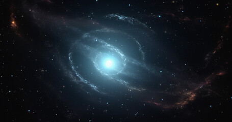 Wall Mural - solar system, wormhole and galaxy space spiral in dark sky for astrology, black hole or universe sci