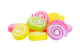 Jelly sweet, flavor fruit, candy dessert colorful on transparent png
