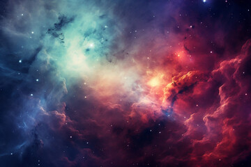Wall Mural - nebula galaxy night sky background banner or wallpaper