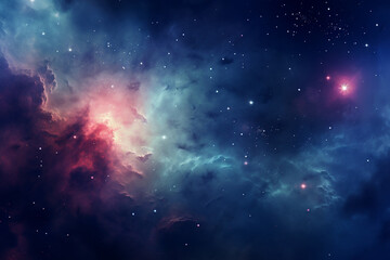 Wall Mural - nebula galaxy night sky background banner or wallpaper