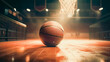 ;basketball hoop in sunset light generative AI