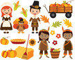Fall, Autumn, Kids, Indian, pilgrims