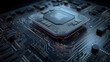 © Joel/Peopleimages - AI - Hardware, electrical and data with circuit board of future for engineering, cybersecurity and programming. Ai generated, technology and closeup of motherboard chip for computer system and processor