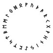 Old futhark rune wheel