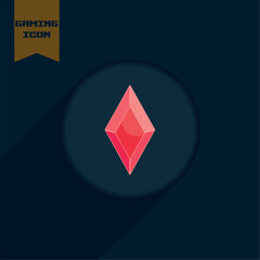 Wall Mural - Isolated colored retro videogame gemstone icon Vector