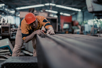 Wall Mural - Engineering technician virtually examine the quality of workpieces, equipment, materials, and engines. Inspect the tool for wear, disorder, damage, or faults. Monitoring and reporting to supervisors.