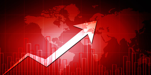 2d rendering Stock market online business concept. business Graph 
