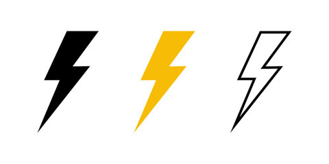Wall Mural - flash icon set simple design