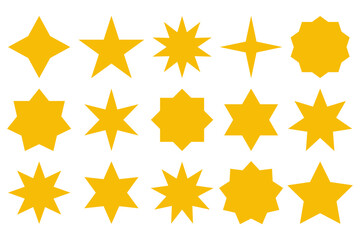 Wall Mural - Different stars icon sign set