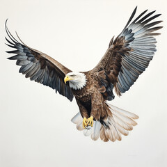 Poster - bald eagle in flight