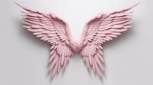 A Pink Fancy Angle Wing Costume On The White Background