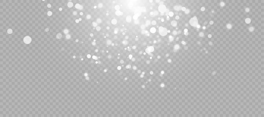 Leinwandbilder - Light effect with a lot of shiny highlights shining on a transparent background for Christmas and New Year design. Vector