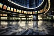 photo of inside stock exchange empty area professional photography ai generated