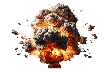 Wall Mural - an explosion isolated on transparent background - generative ai