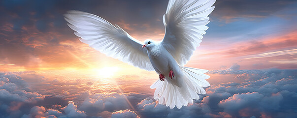 White Dove of Peace. generative ai