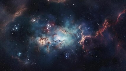 Nebulae and galaxies in outer space.