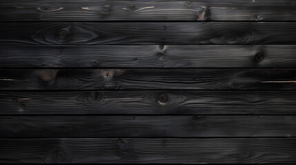 Wall Mural - Black wood planks texture background generativ ai
