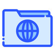 folder network icon in bluetone style
