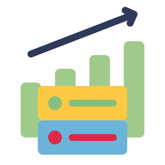 Canvas Print - server performance icon in flat style