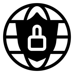 Canvas Print - vpn icon in solid style