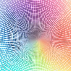 graph paper texture in first person point of view in a rainbow