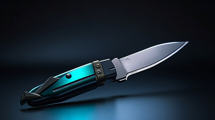 knife on black background HD 8K wallpaper Stock Photographic Image