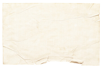 Wall Mural - beige paper texture background, old page with torn edges isolated on white