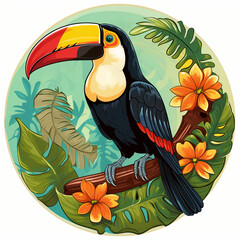 Canvas Print - Graphic logo of Toucan