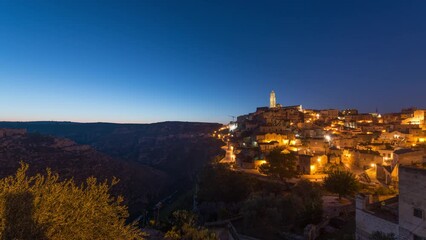 Wall Mural - Matera, Italy ancient hilltop town in the Basilicata region at dawn.