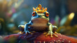 Frog with king crown