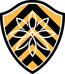 Poster - Shield with arrow and flower