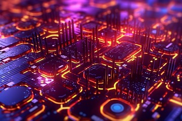 Future Tech Visualization, AI and Network Connectivity Background Illustration