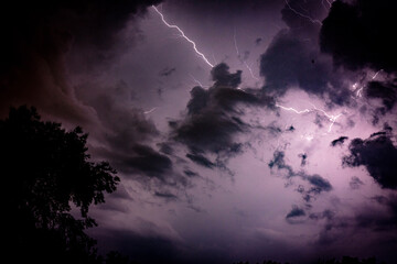 time lapse clouds lightning