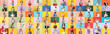 © Pixel-Shot - Collage with many little students on colorful background