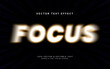 Blur focus text effect, bold design