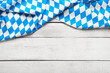 Flag of Bavaria on white wooden background