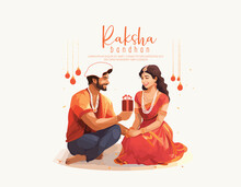 Raksha Bandhan, Rakhi Festival Background Design With Creative Rakhi, Indian Festival Of Brother And Sister Bonding Celebration 