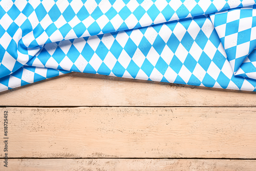 Flag of Bavaria on white wooden background