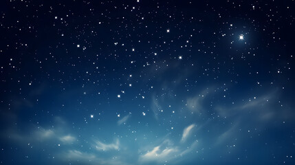 wonderful blue night with bright milky way and galaxy, beautiful many star at night and space, clear