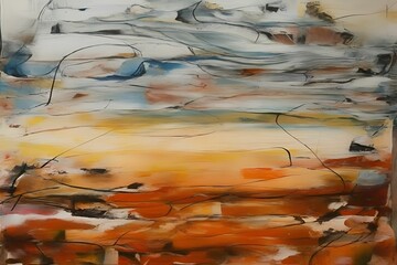 Wall Mural - abstract art wabi sabi ai generated
