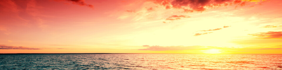 Wall Mural - seascape in the early morning. sunrise over the sea with beautiful sky