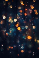 Sticker - bokeh lights against a dark background, created with generative ai