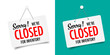 © Brad Pict - Sorry! we're closed for inventory on door sign