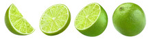 Set Of Delicious Limes Cut Out