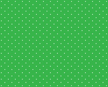 White Dots Pattern With Green Background.