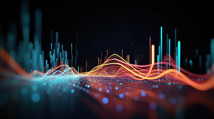 Modern digital abstract 3D background. Can be used in the description of network abilities, technological processes, digital storages, science, education, etc.