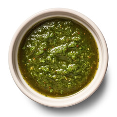 Poster - Chimichurri sauce top view, Transparent