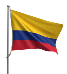 Wall Mural - colombian flag nation country south america republic politic emblem independence traditional event party government stripe history stripe travel liberty icon memorial united concept white background 